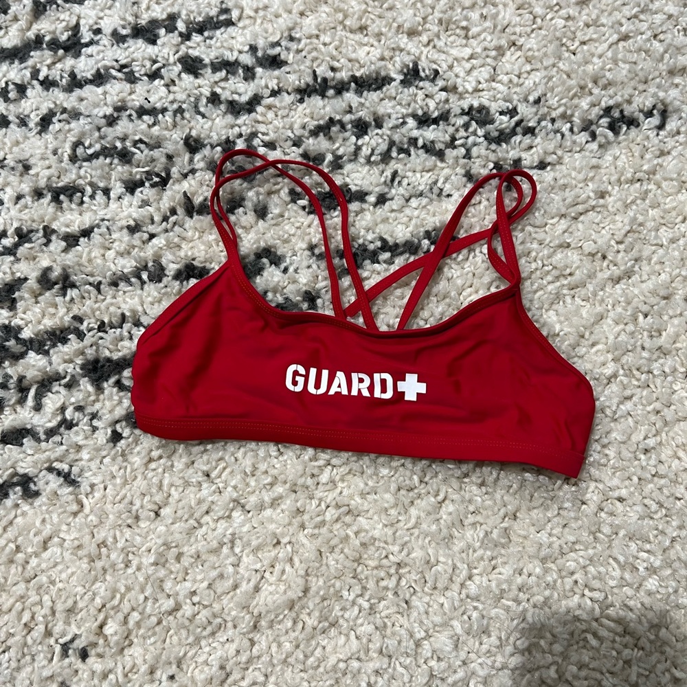 Red Strappy Lifeguard Tank - Women's Swim Tank Top